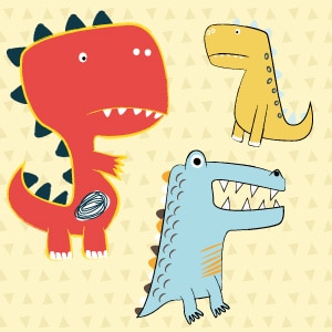 etiquette autocollante dinosaures pour identifier les habits d'enfants