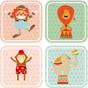 etiquettes-ecole-enfant-vetement-objet-clown étiquettes école pour enfant avec un lion