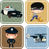 étiquettes-enfants-vetement-police-pas-cher étiquettes vêtements sur le thème police