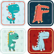 etiquette-enfant-dinosaure de jolis dinosaures sur les étiquettes pour vêtements de votre enfant