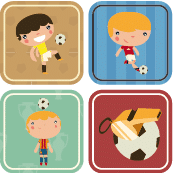 etiquettes-pour-enfant-ecole-football étiquettes pour enfants qui jouent au football