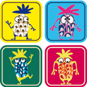 etiquette-autocollante-enfant-ananas étiquettes autocollantes enfants
