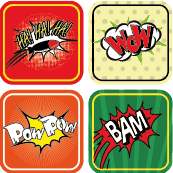 etiquettes-enfants-comics étiquettes thermocollantes enfants comics
