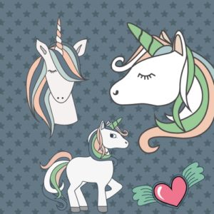 étiquettes enfants licornes