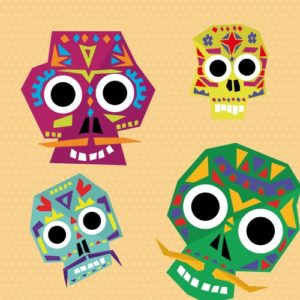 étiquette enfant tete de mort