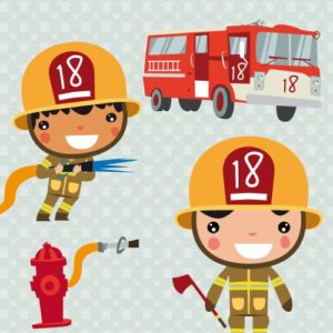 étiquette pompier pour enfants