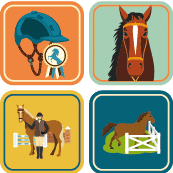 etiquette-enfant-ecole-equitation étiquette enfant pour l'école sur le thème de l'équitation