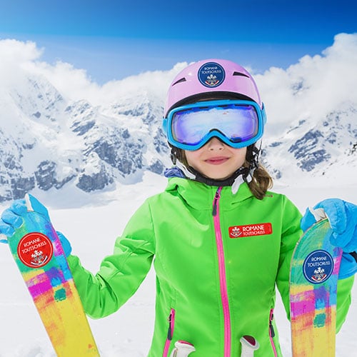 Etiquette personnalisÃ©e classe de neige ski