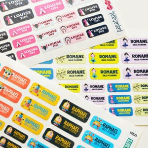 self-adhesive labels for children's clothes school nursery colo